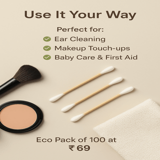 Wooden Cotton Swabs (Pack of 100) – ₹69