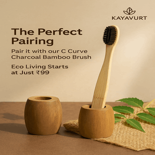 Eco-Friendly Wooden Toothbrush Holder – ₹99
