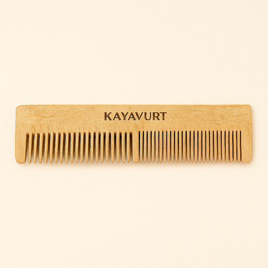 Neem Wood Dual Teeth Comb – Ayurvedic & Anti-Frizz (₹99)