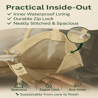 Waterproof Jute Handbag (5kg Capacity) – ₹249