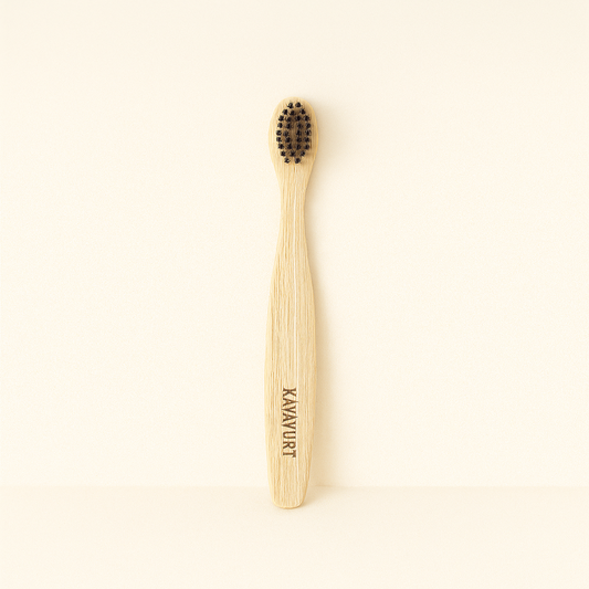 Wooden Charcoal Toothbrush – Natural Bamboo Handle – ₹49